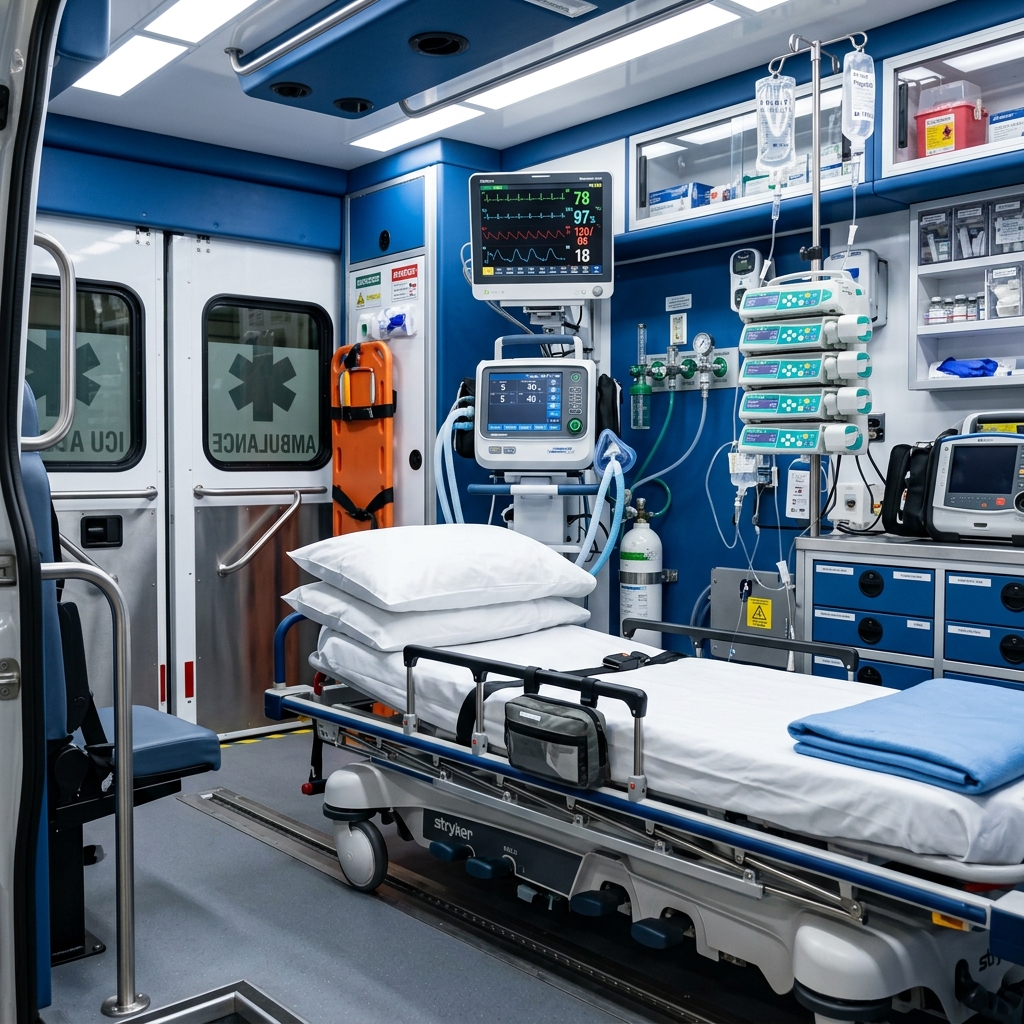 ภายในรถ ICU Ambulance
